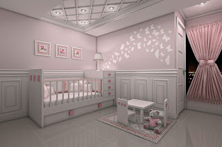 desain kamar bayi perempuan warna ungu