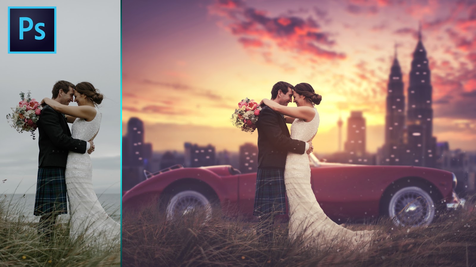 Photoshop CC Tutorial: Wedding Photo Edit Manipulation (Photography) : CAMERA RAW Filter ...