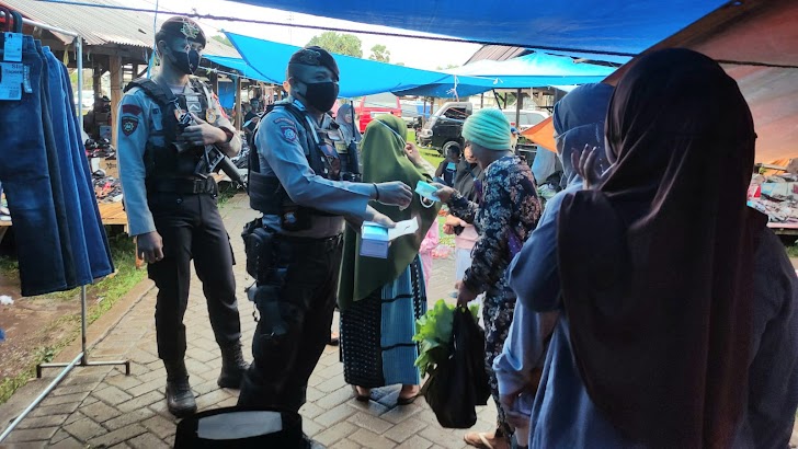 Operasi Yustisi di Pasar, Sat Samapta Jaring Puluhan Warga Tidak Gunakan Masker 