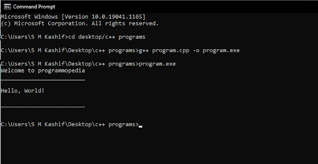 how to run c program in cmd