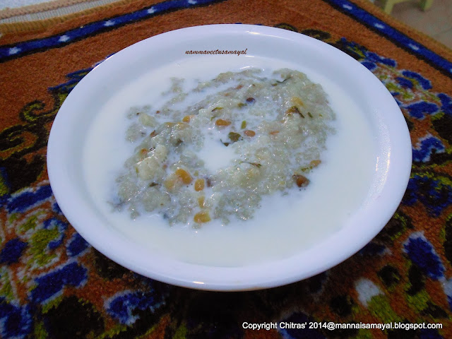 Varagarisi Venthaya Kanji [ Kodo Millet Fenugreek Porridge ]