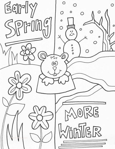 2020 Groundhog Coloring Pages