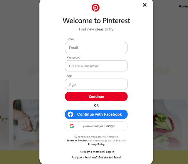 Tutorial How to pinterest login and sign up