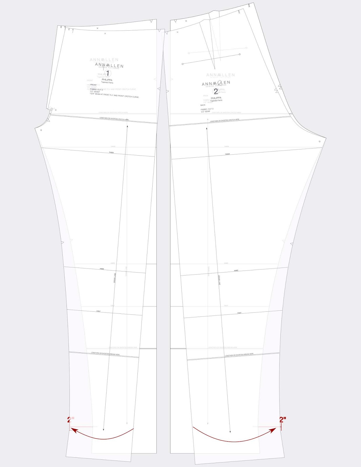 Anna Allen Clothing Blog: Straight Leg Philippa Pants Tutorial (with free  sailor jeans pockets pattern)