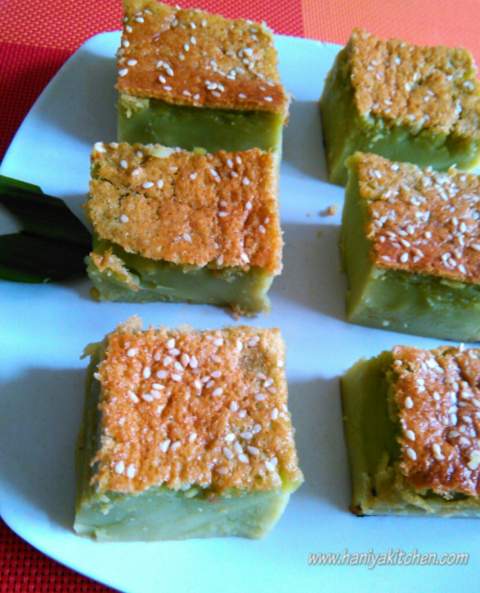 resep kuih bakar pandan wijen khas melayu