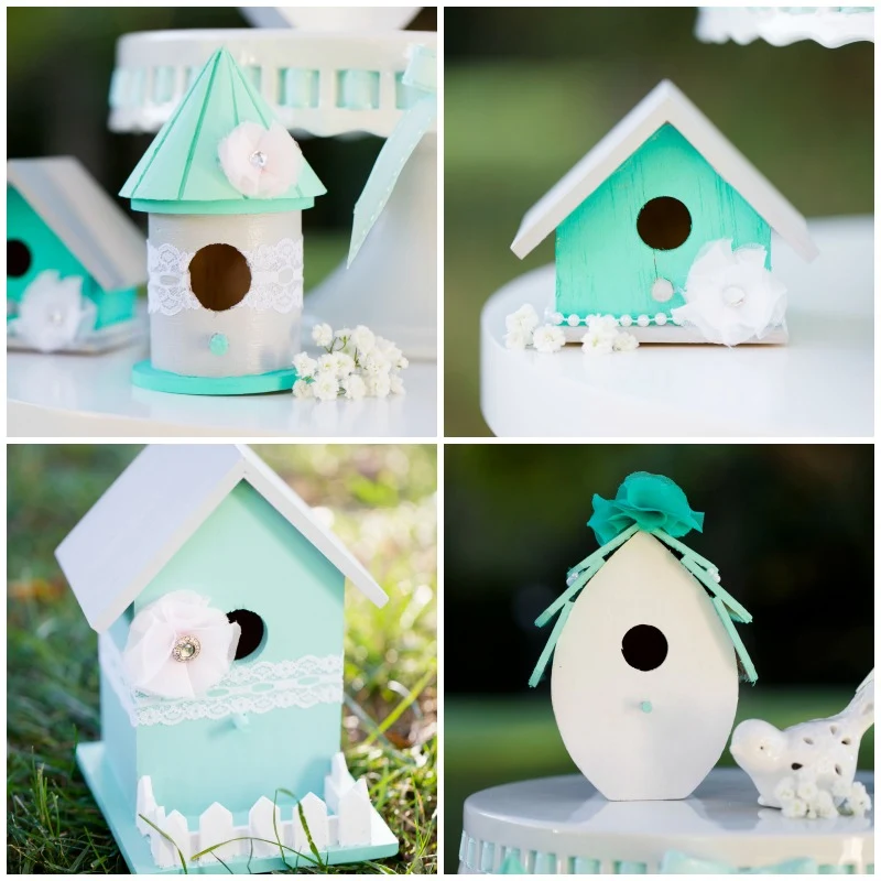 Shabby chic wedding bird house decor | Meet the B's