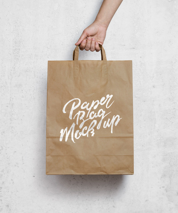 Download Packaging Mockup PSD Terbaru Gratis - Brown Paper Bag MockUp