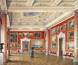 Interiors of the New Hermitage. The Room of the Russian School by Edward Petrovich Hau - Interiors Drawings from Hermitage Museum