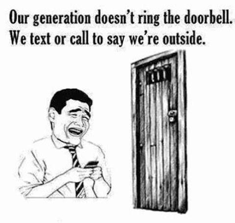 25 Pictures That Prove Technology Is Ruining Society - Why would you ring the doorbell when you could…