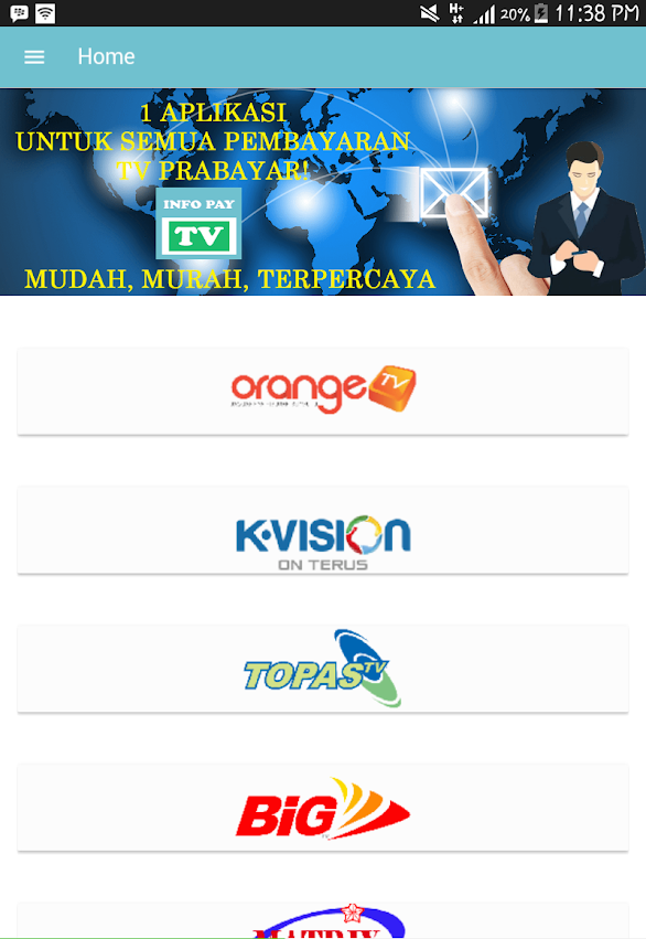 Cara Isi Saldo dan Beli Paket Orange TV Melalui Aplikasi Android