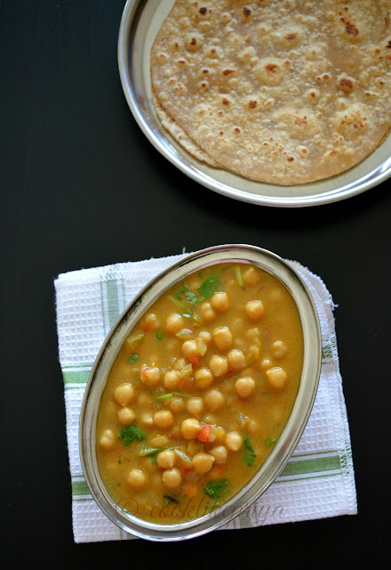 Channa Curry - Side dish recipe for chapathi