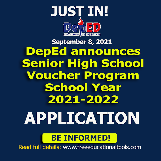 DepEd announces important dates for application for SHS Voucher Program SY 2021-2022