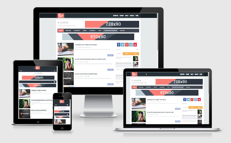 G Vusion 2 Responsive Blogger Template