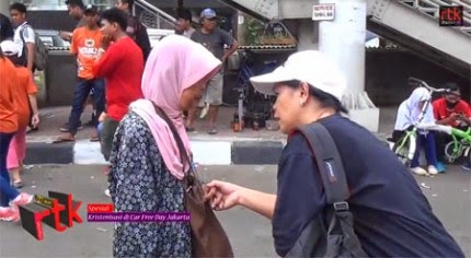 Kristenisasi Terselubung di Car Free Day Jakarta