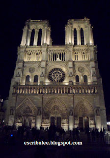 Viaje a París: Notre Dame iluminada por la noche