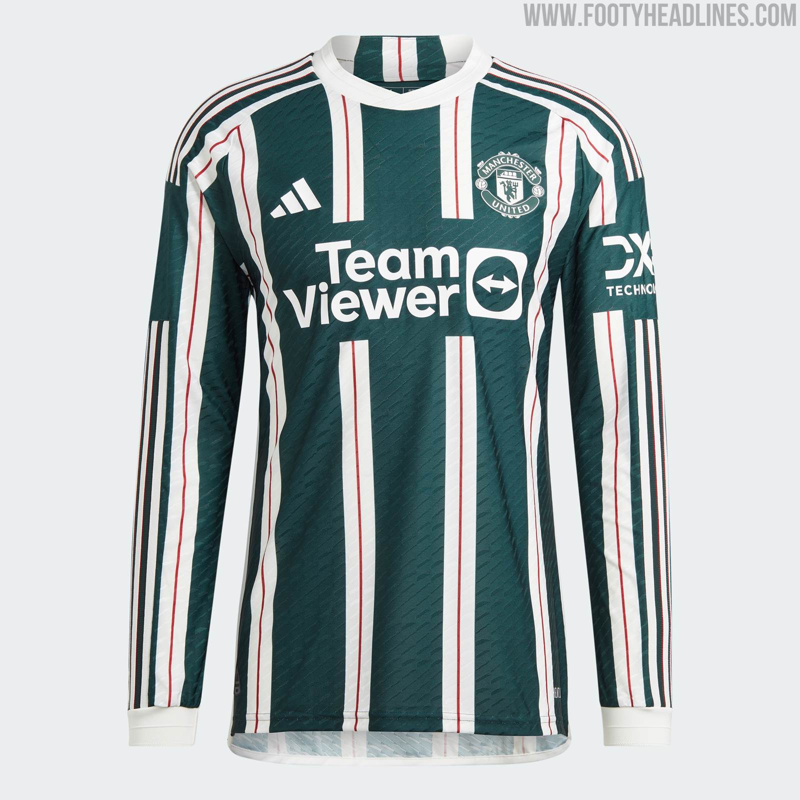 Adidas Manchester United Away Authentic Jersey 23 Green Night / S