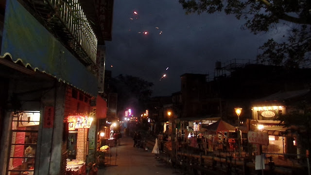 shifen old street sky lantern