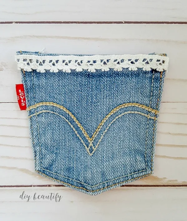 glue eyelet to denim pocket