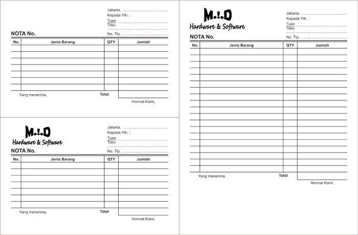 Contoh Faktur Penjualan Dan Faktur Pajak - Desain Grafis 