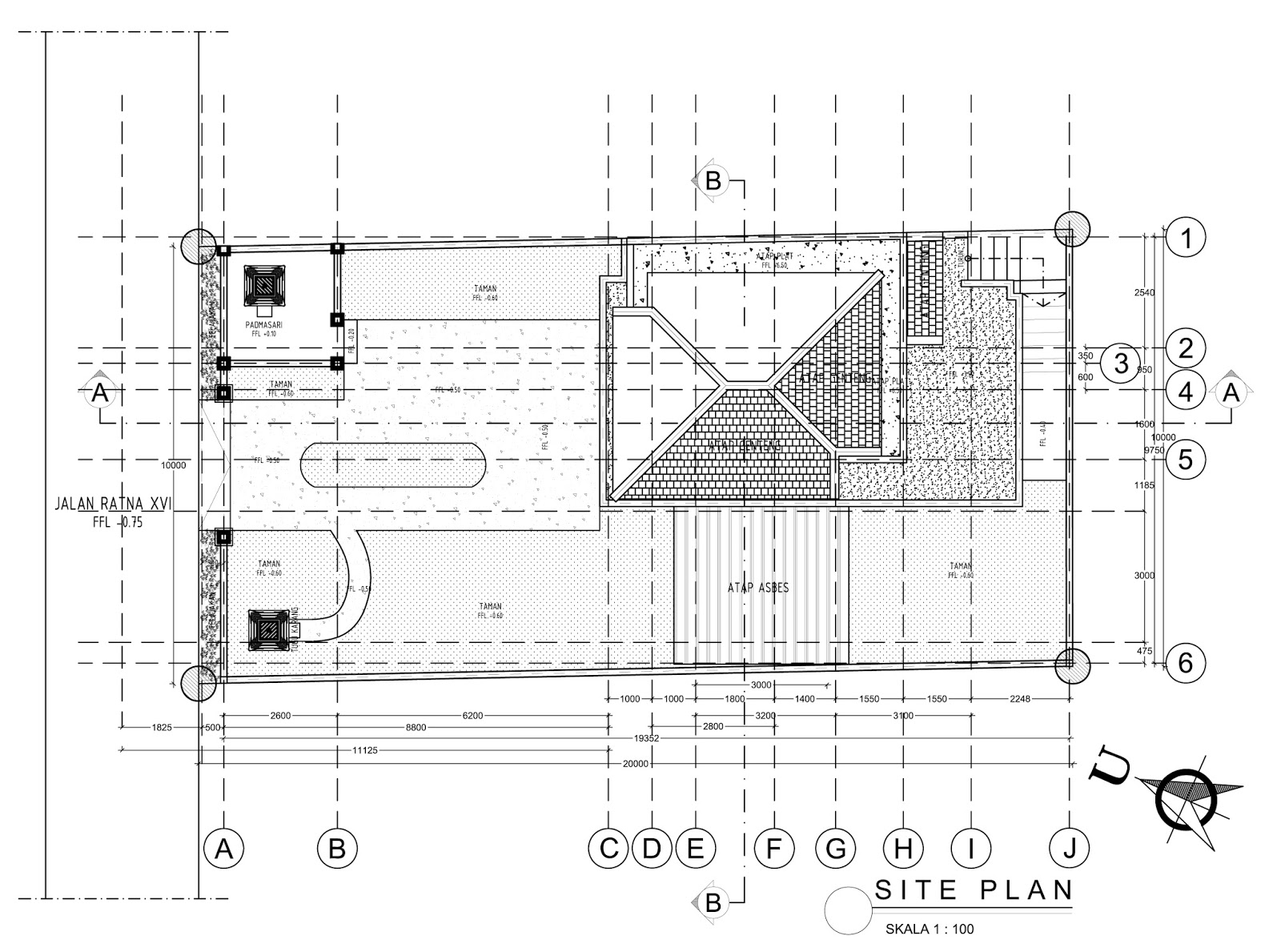 GAMBAR DESAIN  RUMAH TINGGAL TYPE 100 200 DI JL RATNA XVI 