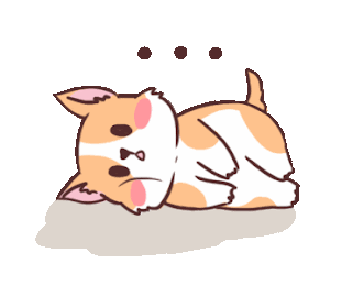 Corgi laying down and wondering what else to do in this cold weather.