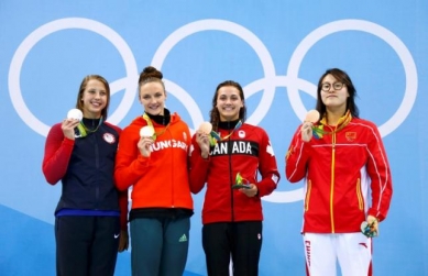Gold : Katinka Hosszú (Hungary)  Silver : Kathleen Baker (United States)  Bronze : Kylie Masse (Canada) Bronze : Fu Yuanhui (China)