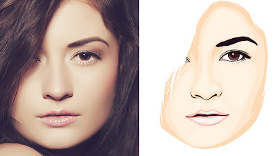 Photoshop vector vexel face tutorial