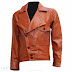 Aviator Movie Biker Tan Leather Jacket