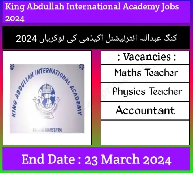 King Abdullah International Academy Jobs 2024
