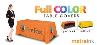 Full color printed table cloth