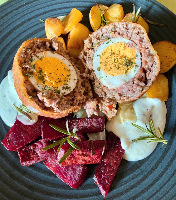 fischiscooking, scotch eggs, schmorgemüse