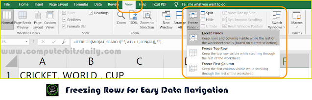 Freeze Row Effective tips to excel in MS Excel interviews