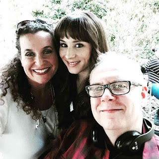  Troian Bellisario, PLL director Paula Hunziker and Norman Buckley BTS 6x17