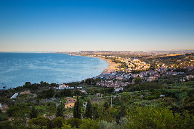 Vista dalla sala colazione panoramica della Residenza Amblingh-Vasto