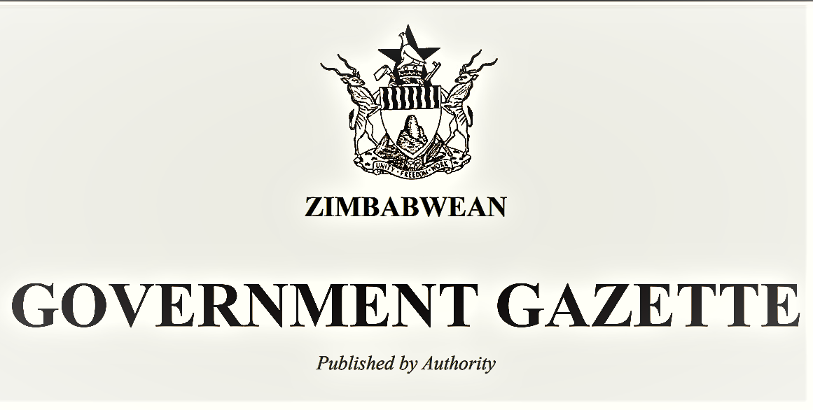 ZIMBABWE GOVERNMENT GAZETTE LATEST DOWNLOAD SEPTEMBER 2022