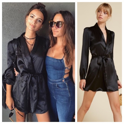 Emily Ratajkowski in Reformation Shaylin Dress on July 18 Instagram