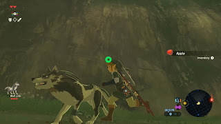 link running with wolf link legend of zelda breath of the wild screenshot