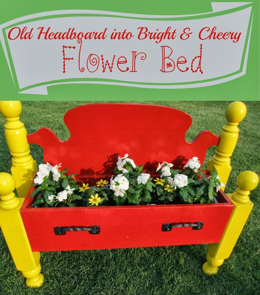 into Bed  a bed DIY Projects: flower Repurposed Flower headboard Headboard diy repurposed Diy