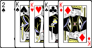 four of a kind, four of a kind poker hand, raja poker, kartu kembar, kembar empat