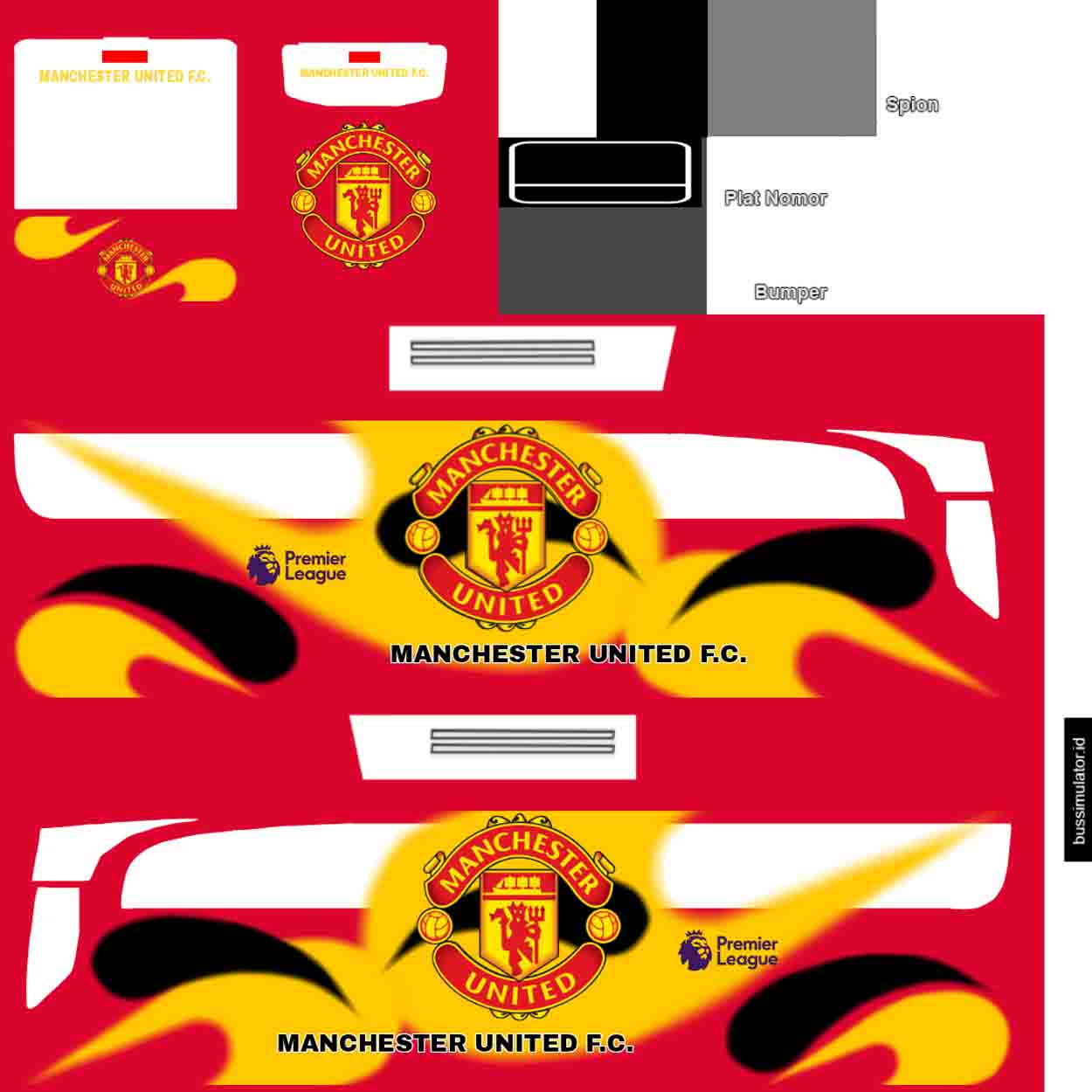 livery bussid manchester united hd