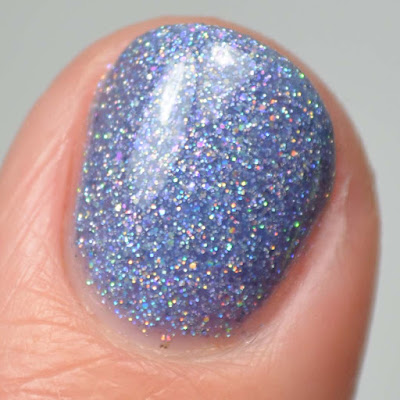 periwinkle holo nail polish close up swatch