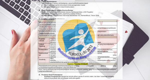Download Contoh RPP 1 Lembar SMP Bahasa Indonesia Kurikulum 2013 Kelas 8 Revisi Baru Semester 2 - Media Genggaman