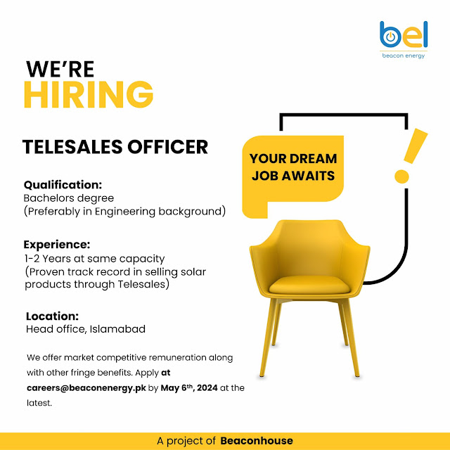 Beacon Energy Limited BEL Latest Jobs in Islamabad / Lahore April 2024