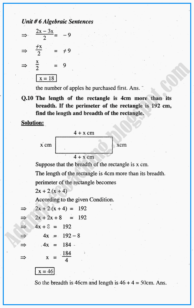 algebraic-sentences-exercise-6-1-mathematics-10th