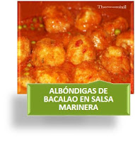 ALBÓNDIGAS DE BACALAO EN SALSA MARINERA