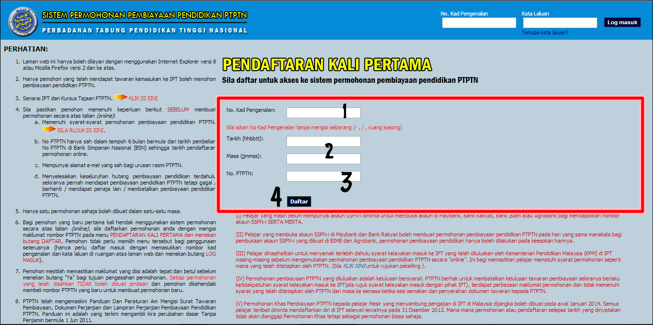 senarai ipt dan kursus tajaan ptptn
