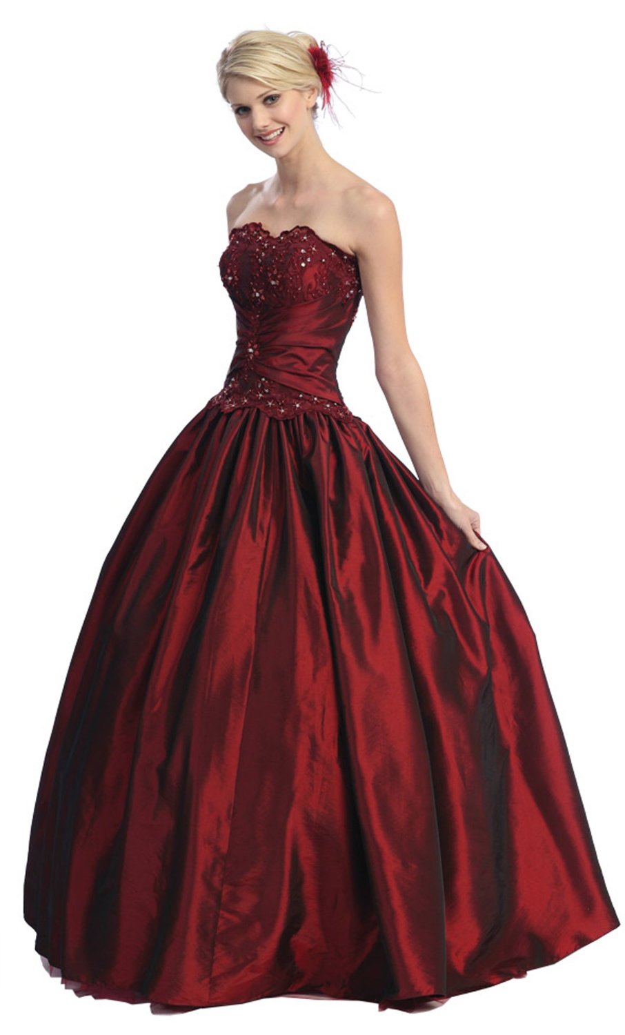 Beautiful Wedding  Dresses  Ball  Gown  Strapless Formal Prom 