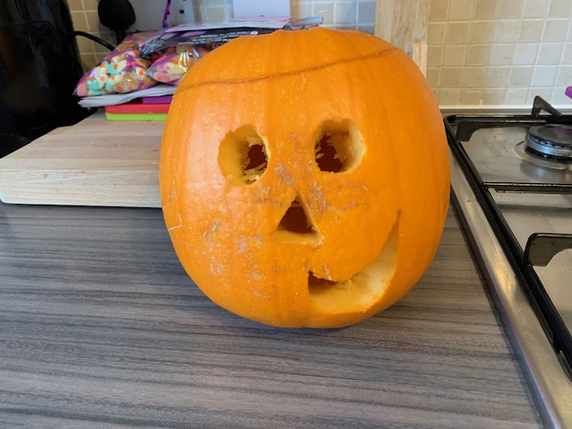 Halloween carved pumpkin