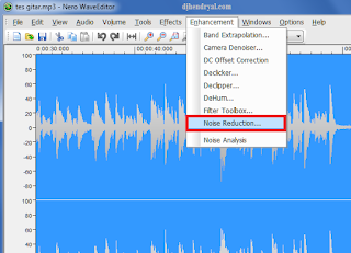 Buang noise pada audio di nero wave editor