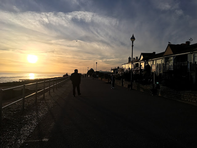 sunset over bexhill prom